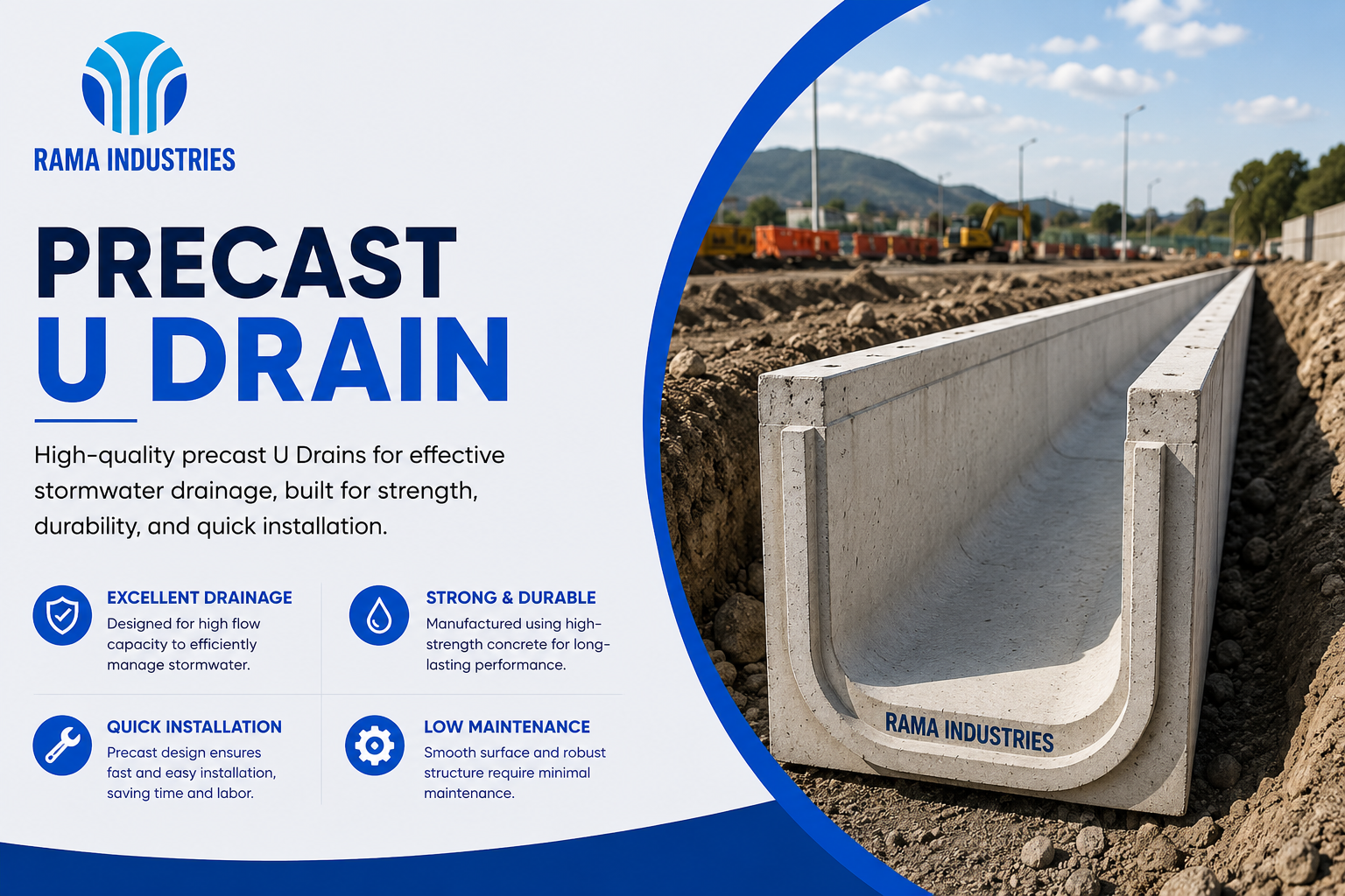 Precast U Drain